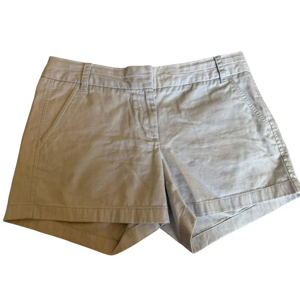 J.Crew Womens Chino Shorts Size 6 Light Blue Cotton Casual Preppy Casual Beach